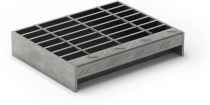19-W-4 Carbon Steel Bar Grating Stair Treads - 150-60 Smooth (1-1/2