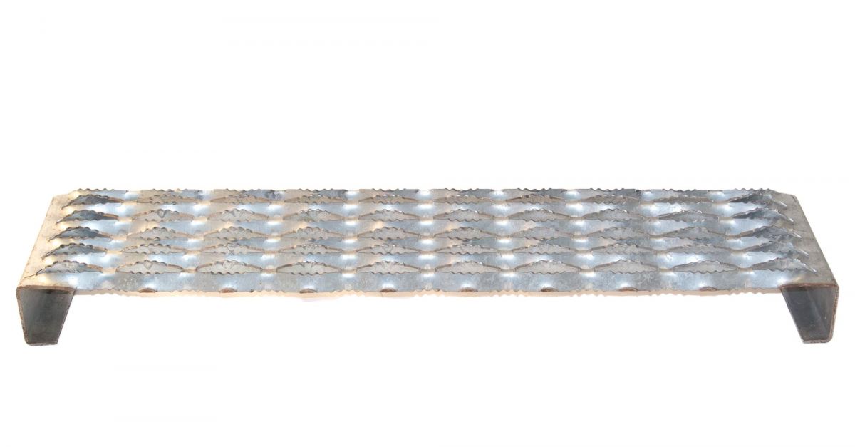 3252514-60 Grip Strut Channel 14 Gauge Galvanized Steel 5-Diamond Plank Safety Grating 60 Length x 11-3/4 Width x 2-1/2 Depth 