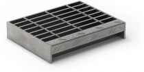 19-W-4 Carbon Steel Bar Grating Stair Treads - 125-54 Smooth (1-1/4