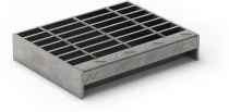 19-W-4 Carbon Steel Bar Grating Stair Treads - 125-48 Smooth (1-1/4