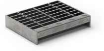 19-W-4 Carbon Steel Bar Grating Stair Treads - 150-42 Smooth (1-1/2