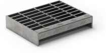 19-W-4 Carbon Steel Bar Grating Stair Treads - 100-30 Serrated (1