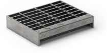 19-W-4 Carbon Steel Bar Grating Stair Treads - 100-30 Smooth (1